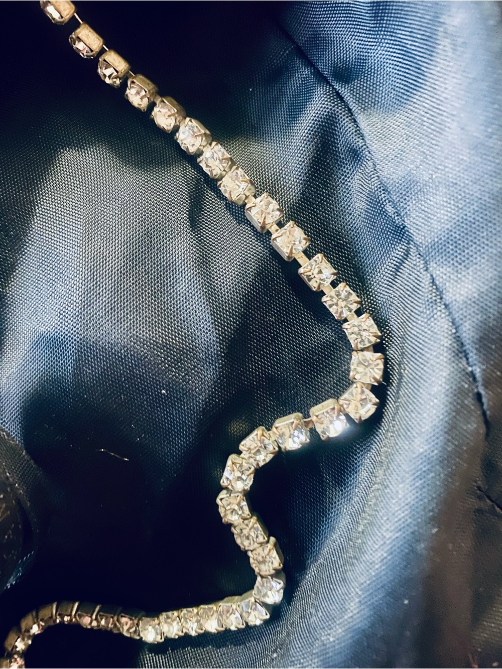 Scott / Jessica McClintock Vintage Metallic & Rhinestone Designer Dress Size 10 - Picture 9 of 12
